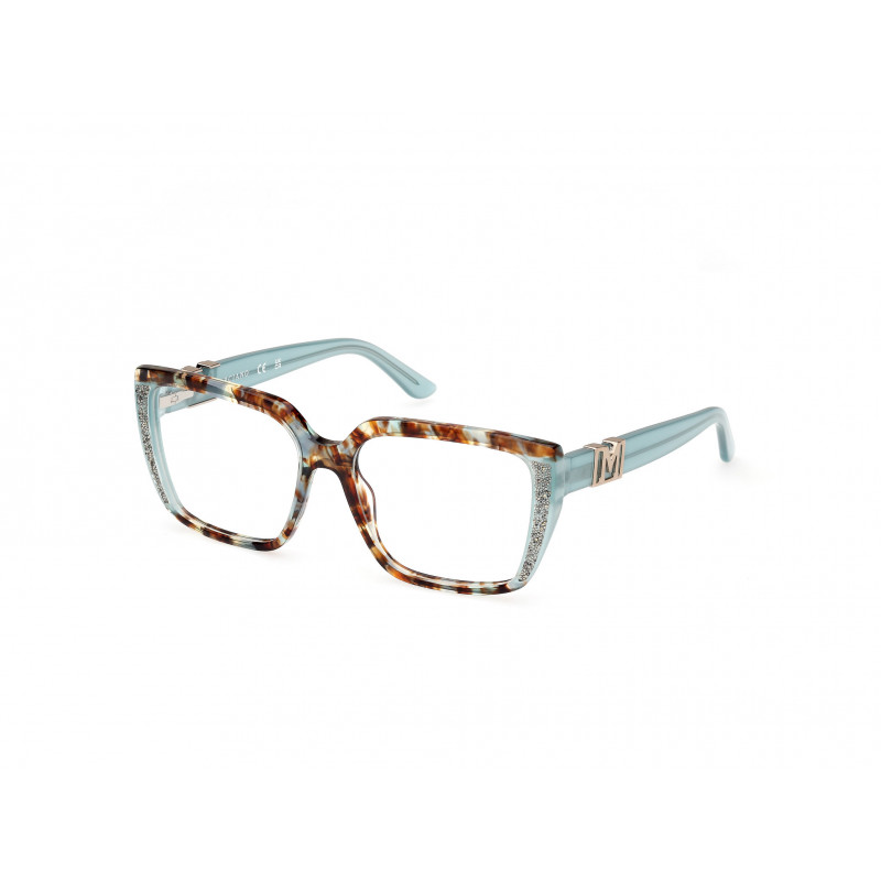 Eyeglasses Guess By Marciano GM 50013 089 Turquoise/Havana / Shiny Turquoise 55mm