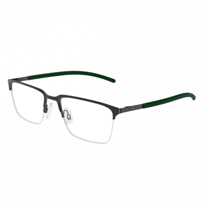 Eyeglasses Puma PU 0488 O- 008 Gunmetal / Transparent Green 57mm