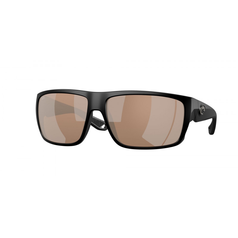Sunglasses Costa Del Mar 6 S 9129 912904 Matte Black / Copper Silver Mirror 580g Crystal Polarized
