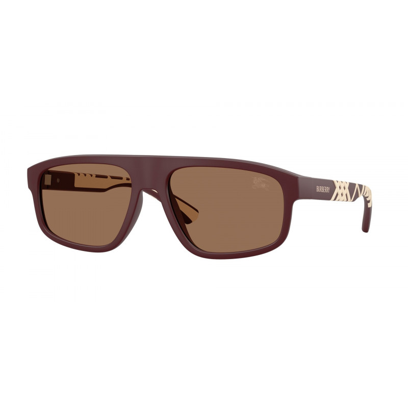 Sunglasses Burberry BE 4501 U 426273 Matte Bordeaux / Dark Brown Polyamide Standard 57mm