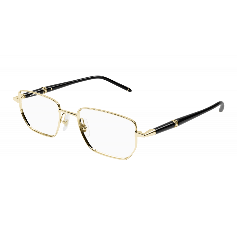 Eyeglasses Montblanc MB 0347 O- 004 Gold / Transparent Black 54mm