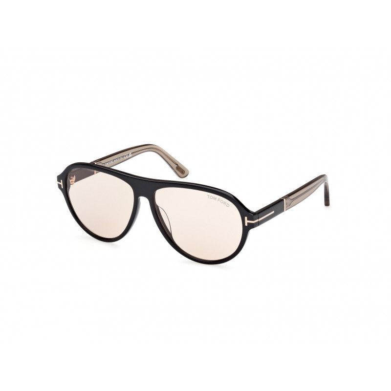 Sunglasses Tom Ford FT 1080 01E Shiny Black / Beige 59mm