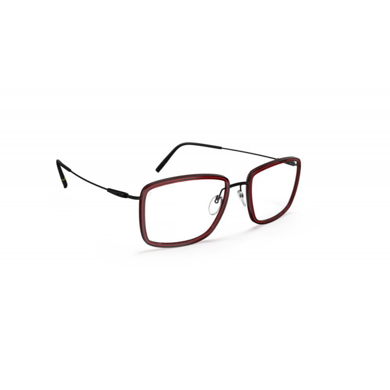 Eyeglasses Silhouette Dynamics Colorwave Contour 5580 9340 Black Red 50mm