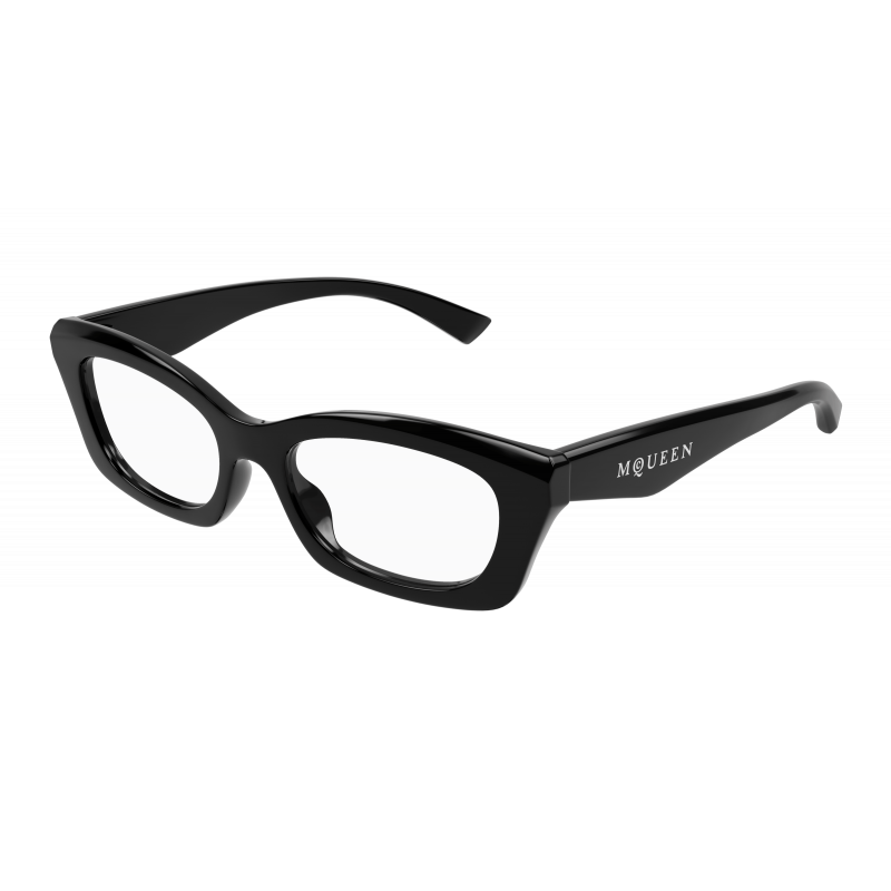 Eyeglasses Alexander McQueen AM 0474 O- 001 Black / Transparent 52mm