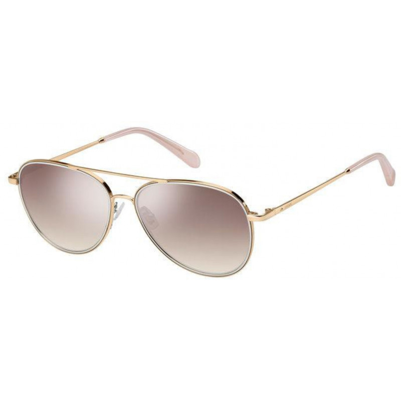 Sunglasses Fossil FOS 2096 /G/S Asian fit 00NQ Nq Brown Shaded Silver Mirror 57mm