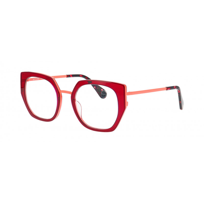Eyeglasses WOOW BIG MATCH 1 2218 Bicolor Red And Pink / Nosepad