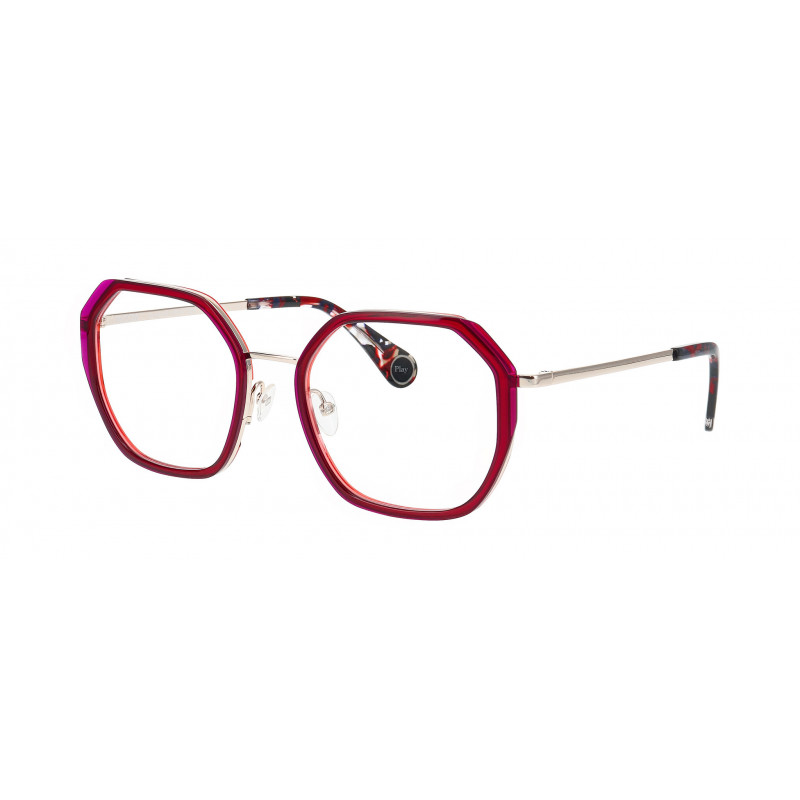 Eyeglasses WOOW FAIR PLAY 2 2218 Bicolor Red And Pink / Nosepad 55mm