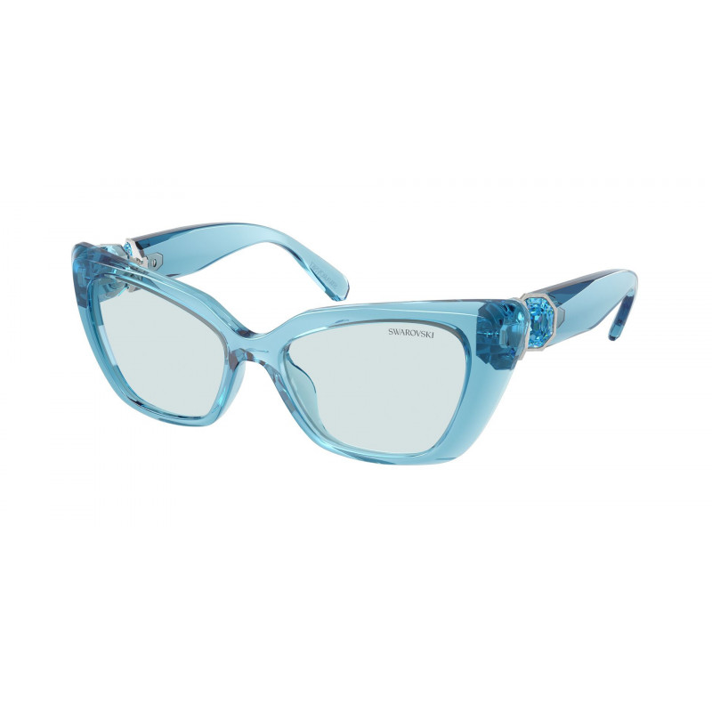 Sunglasses Swarovski SK 6047 107872 Transparent Light Blue / Photo Azure Nxt Photochromic 54mm