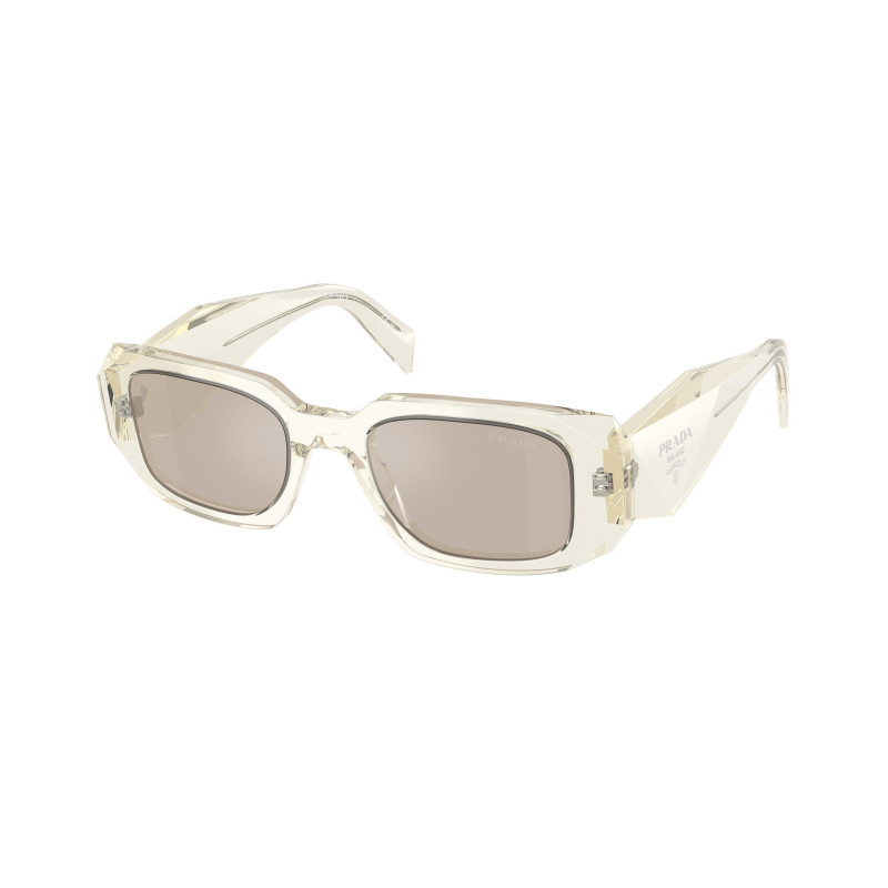 Sunglasses Prada PR 17 WS 19X30N Transparent Champagne / Ivory Mirror Internal Silver Polyamide Standard