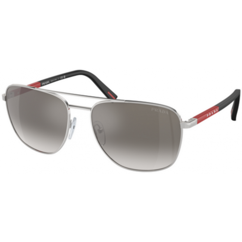 Sunglasses Prada Linea Rossa PS 54 ZS 1BC02M Silver / Gradient Grey Mirror Polyamide Standard 60mm