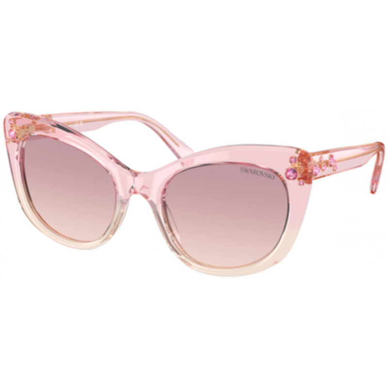 Sunglasses Swarovski SK 6020 104868 Transparent Pink To Clear / Gradient Violet Polyamide Standard 55mm