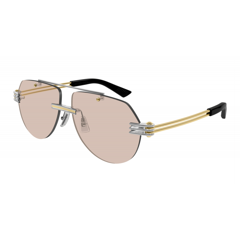 Sunglasses Bottega Veneta BV 1342 S- 002 Silver / Brown Gold 59mm