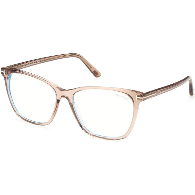 Eyeglasses Tom Ford FT 5762 -B 045 Shiny Light Brown / 55mm