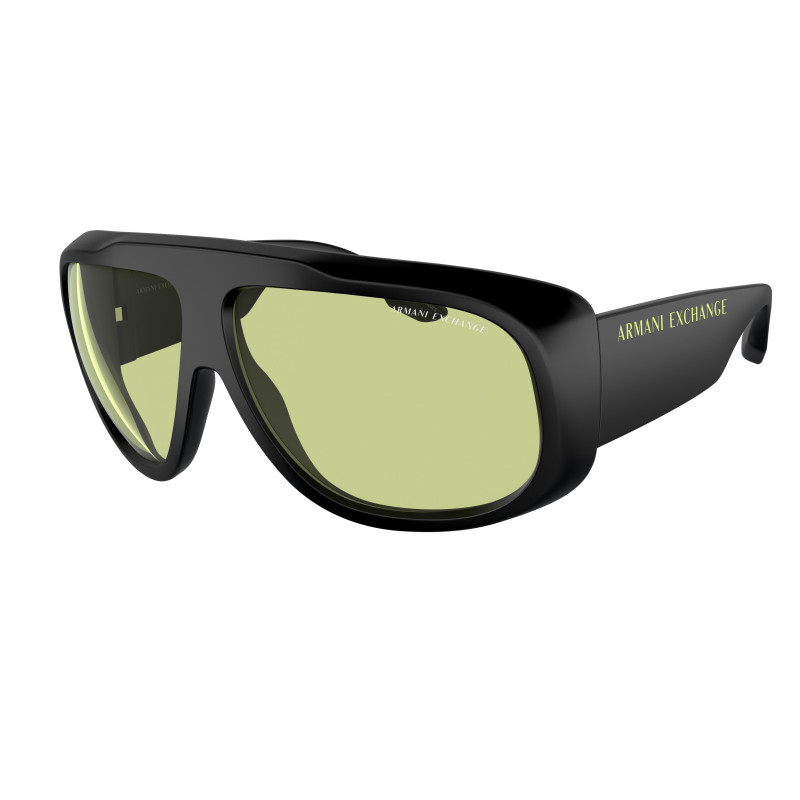 Sunglasses Armani Exchange AX 4143 SU 8078/2 Matte Black/Light Green