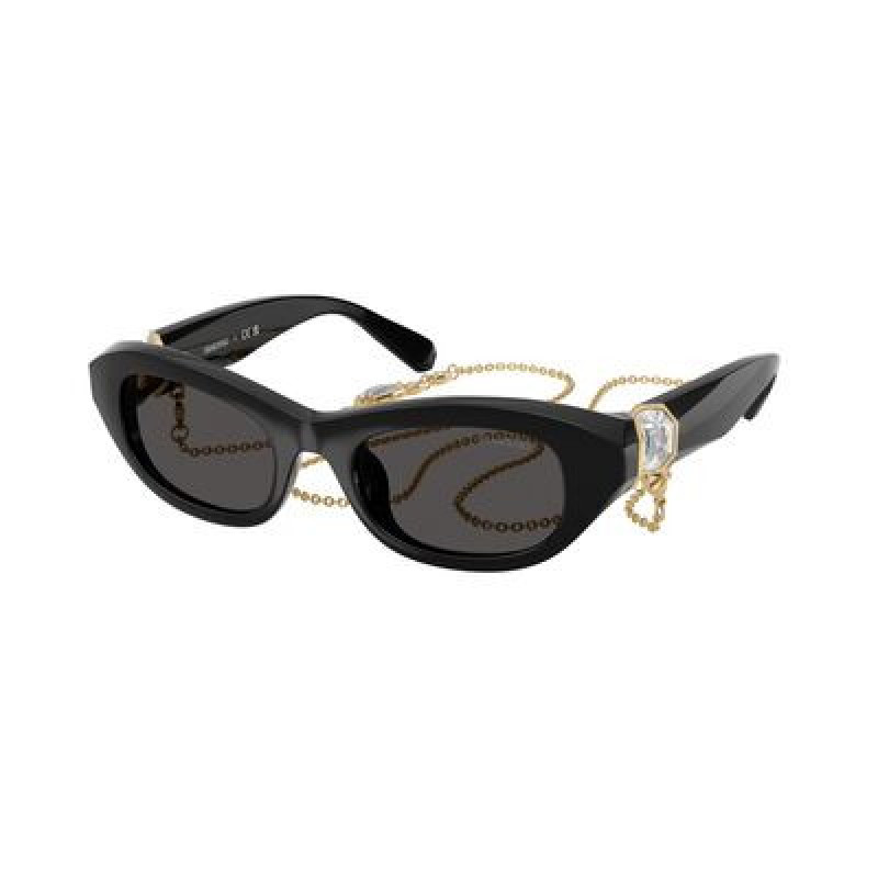 Sunglasses Swarovski SK 6036 U 107687 Black / Dark Grey Polyamide Standard 50mm