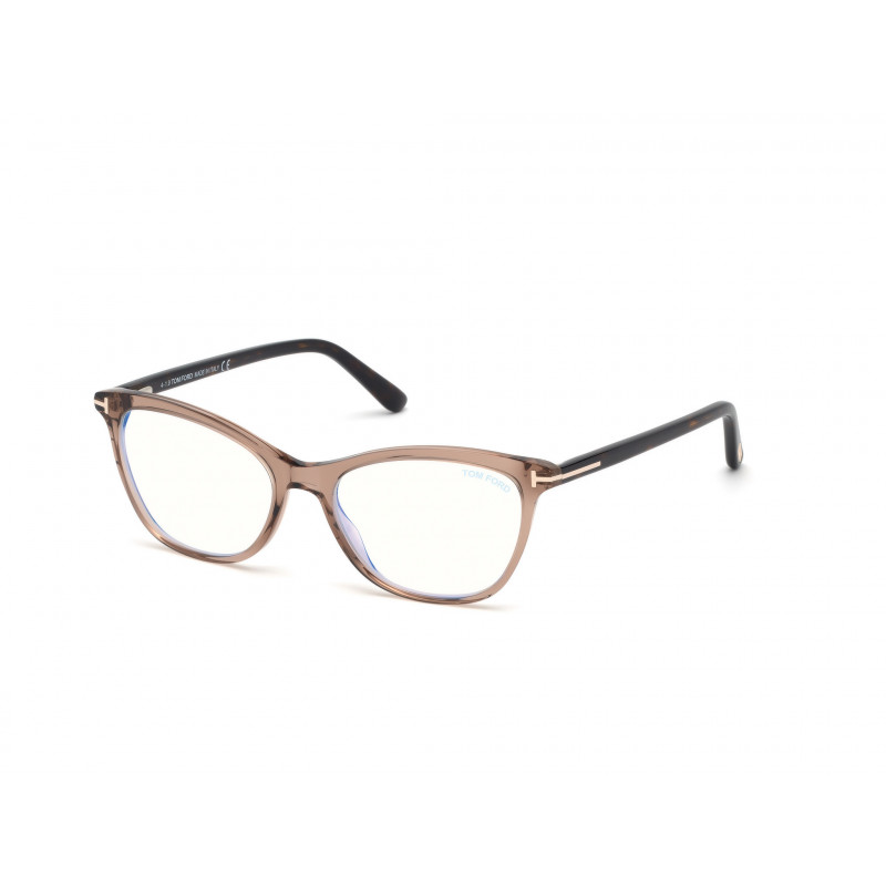 Eyeglasses Tom Ford FT 5636 -B 045 Shiny Light Brown / Dark Havana 52mm