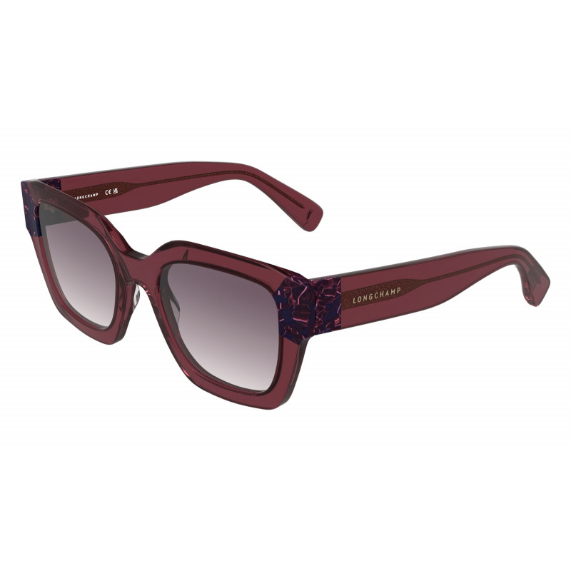 Sunglasses LONGCHAMP LO 771 S 615 Transparent Wine/Marble Burgun 50mm