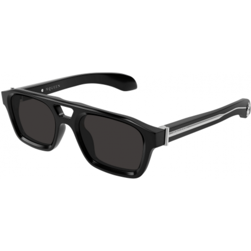 Sunglasses Alexander McQueen AM 0505 S- 001 Black / Grey 52mm
