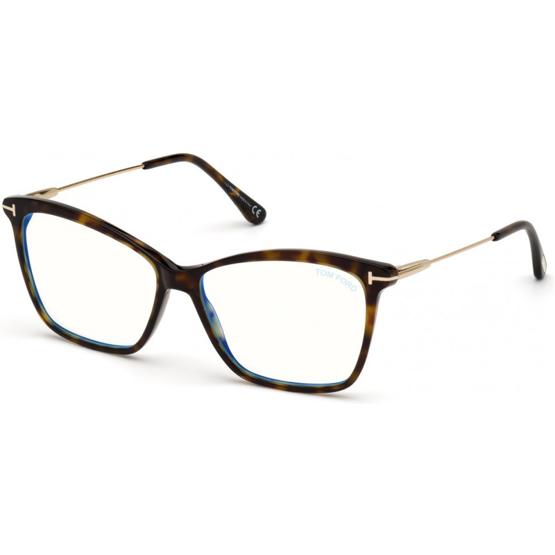 Eyeglasses Tom Ford FT 5687 -B 052 Dark Havana / Shiny Pale Gold 56mm