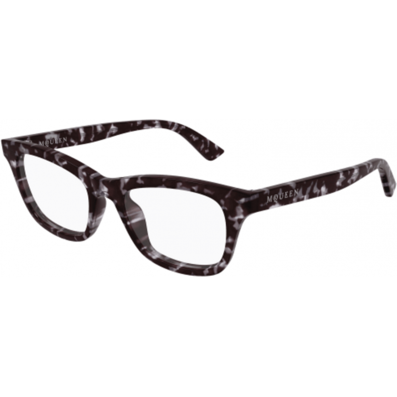 Eyeglasses Alexander McQueen AM 0515 O- 008 Havana / Transparent 52mm