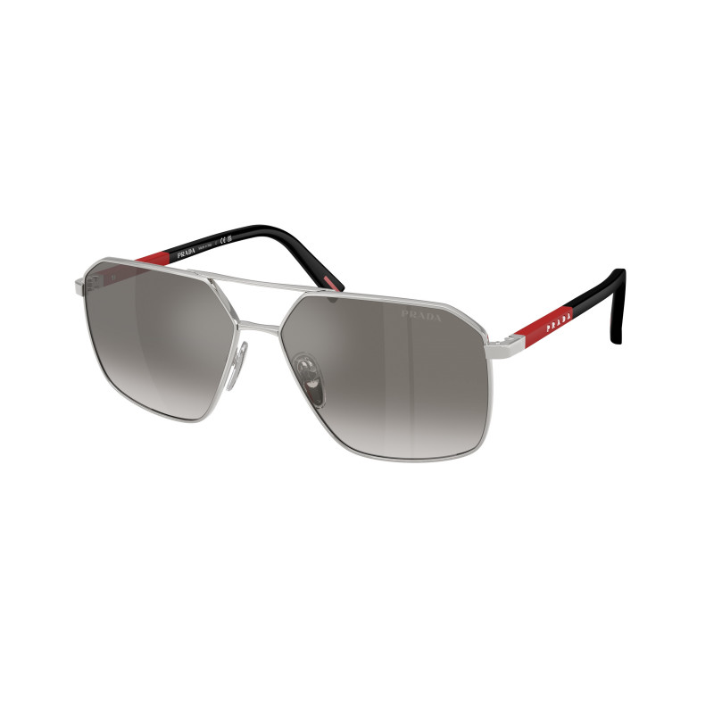 Sunglasses Prada Linea Rossa PS A 50 S 1BC02M Silver / Gradient Grey Mirror Polyamide Standard 60mm