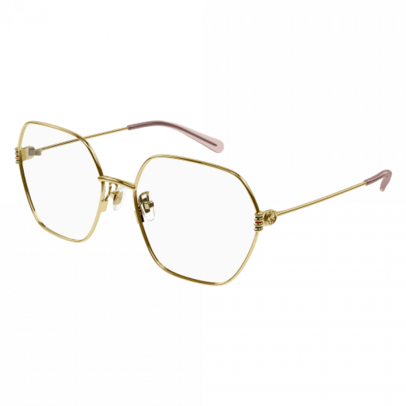 Eyeglasses Gucci GG 1285 O- 001 Gold / Transparent 59mm