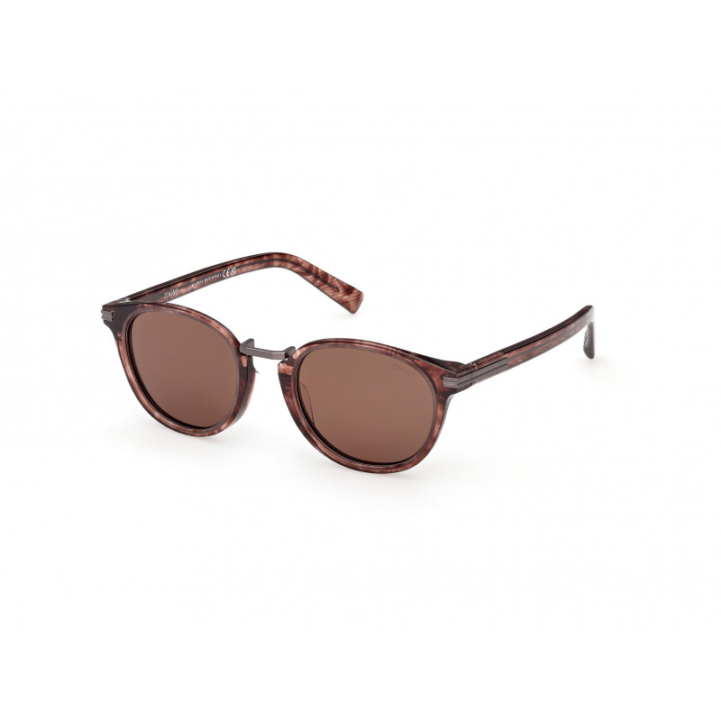 Sunglasses Zegna EZ 0284 -H 69E Bordeaux/Striped / 51mm