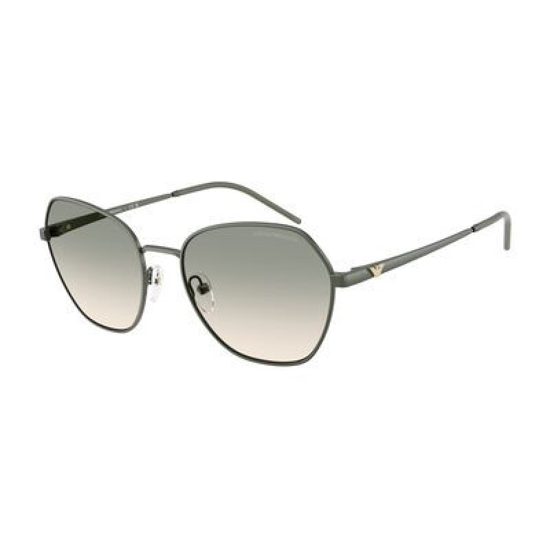 Sunglasses Emporio Armani EA 2161 34022C Matte Agave / Brown Grad Light Green Policarbonate Standard 55mm
