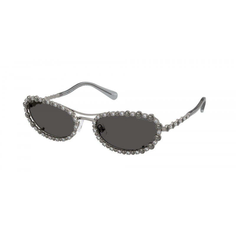 Sunglasses Swarovski SK 7044 400987 Gunmetal / Dark Grey Polyamide Standard 56mm
