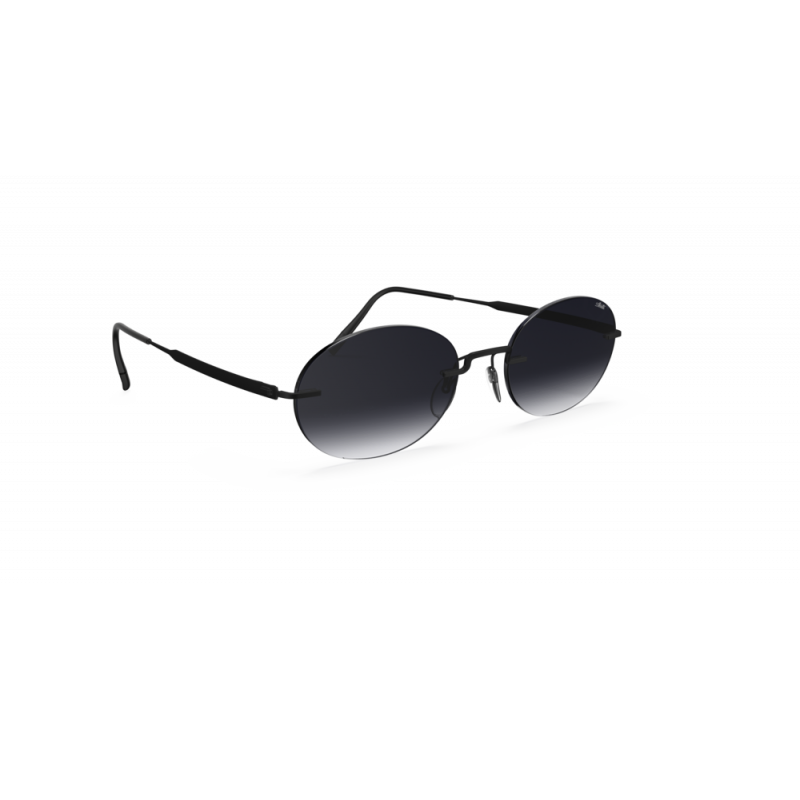 Sunglasses Silhouette Yuha Rimless 8755 9040 Pure Black 52mm