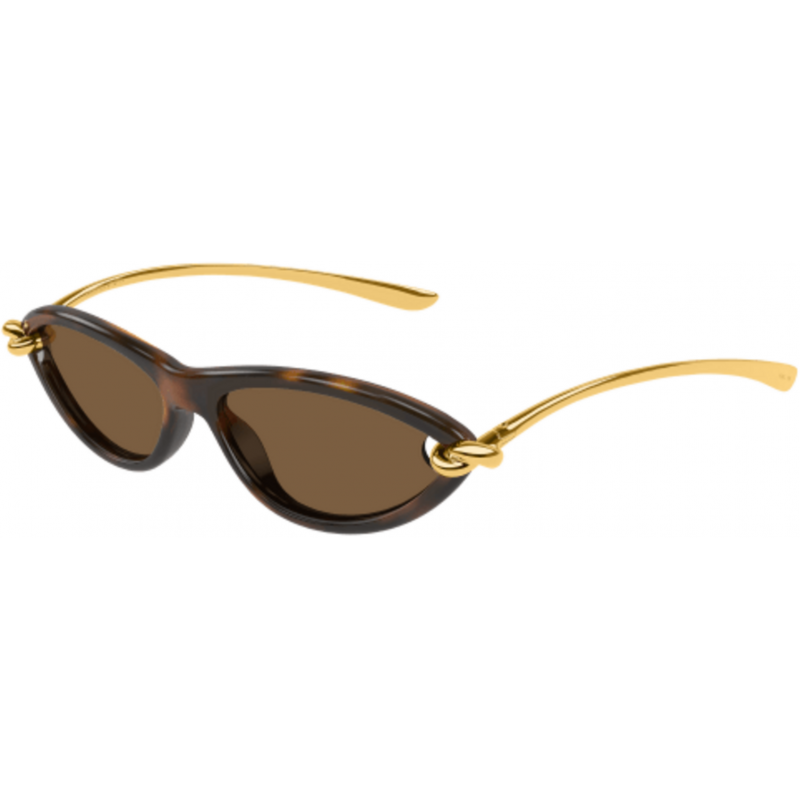 Sunglasses Bottega Veneta BV 1390 S- 002 Havana / Brown Gold 56mm