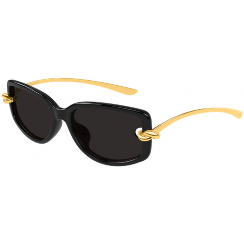 Sunglasses Bottega Veneta BV 1440 SA- 001 Black / Grey Gold 59mm