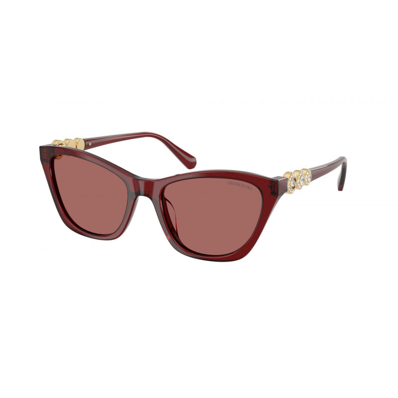 Sunglasses Swarovski SK 6068 U 107369 Transparent Burgundy / Dark Violet Polyamide Standard 54mm