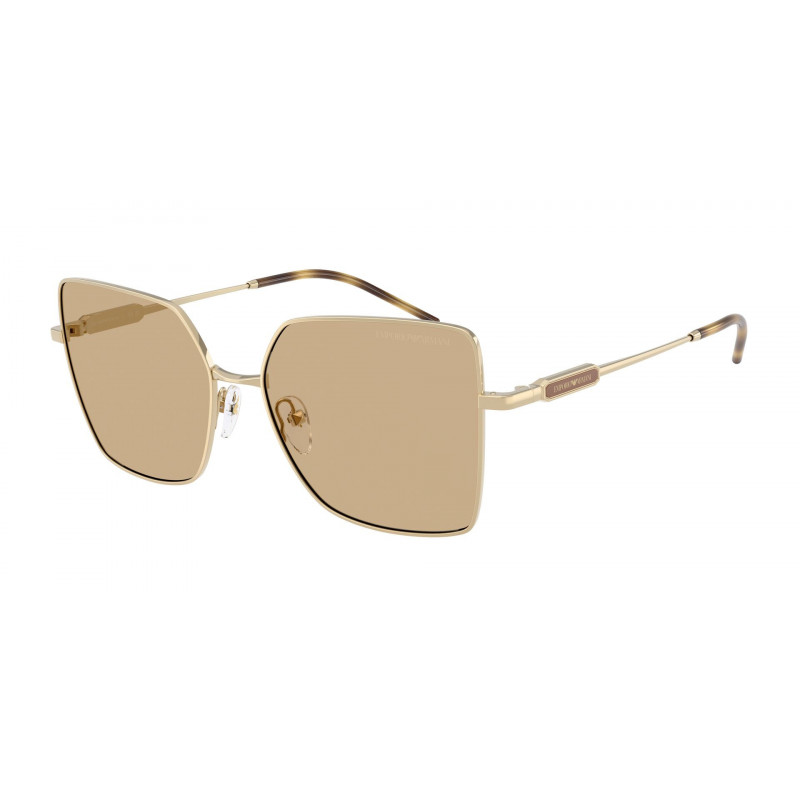 Sunglasses Emporio Armani EA 2179 301373 Shiny Pale Gold / Dark Brown Policarbonate Standard 56mm