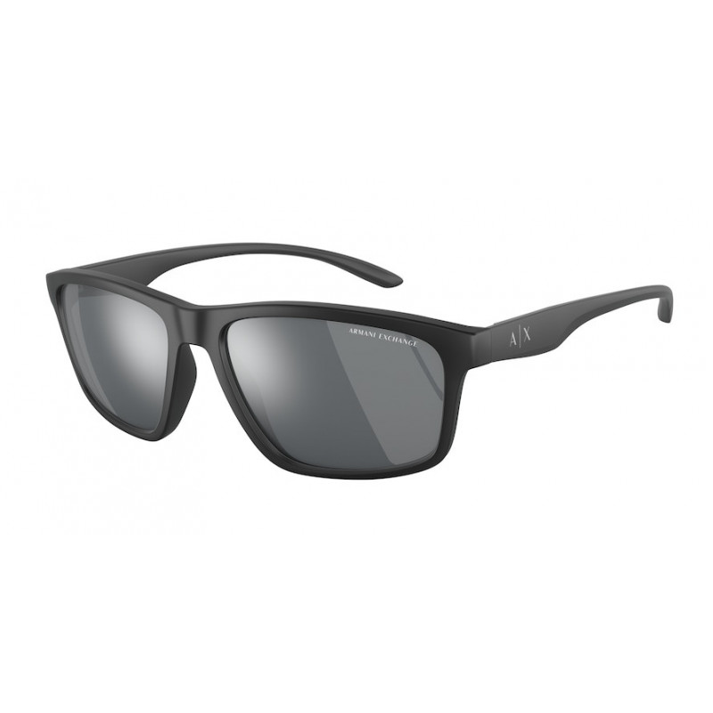 Sunglasses Armani Exchange AX 4122 S 80786G Matte Black Light Grey Mirror