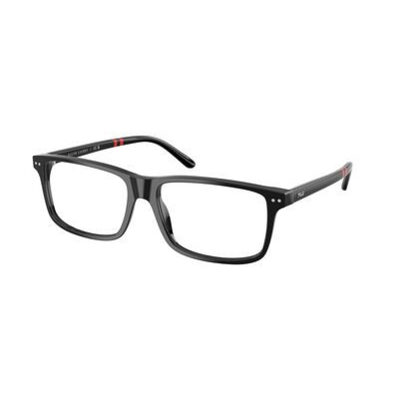 Eyeglasses Polo PH 2296 F 5001 Shiny Black Demo Lens 55mm