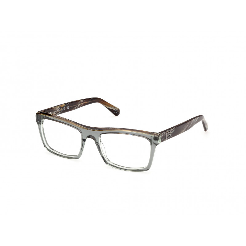Eyeglasses Guess GU 50452 096 Shiny Dark Green / Green/Horn 55mm