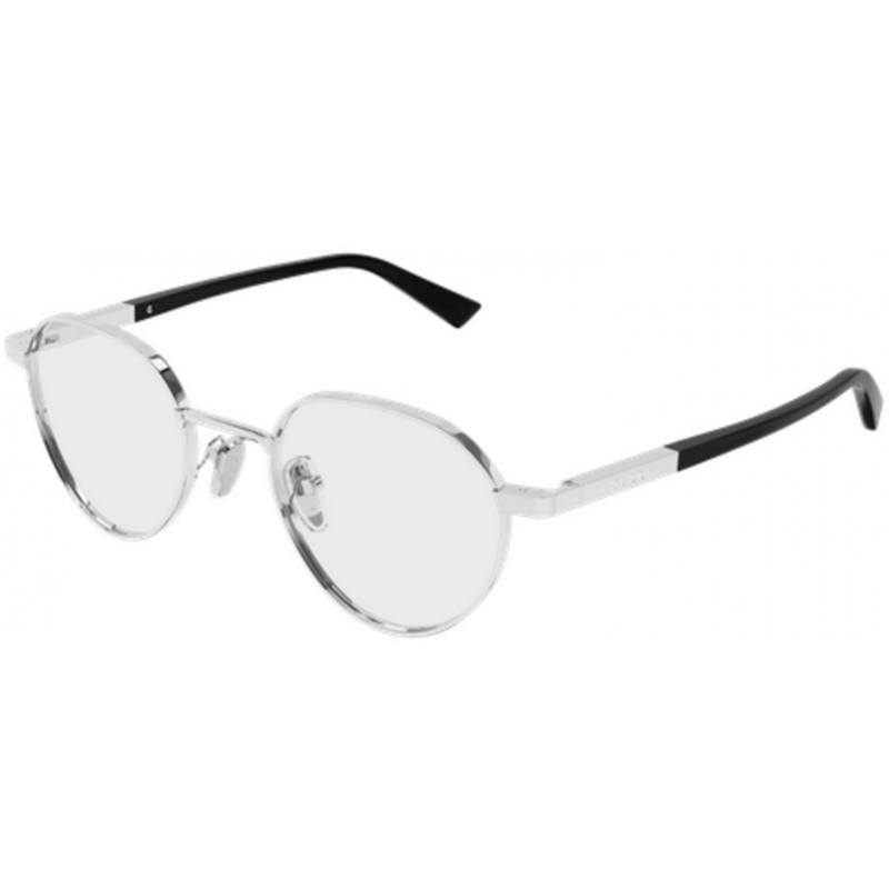 Eyeglasses Gucci GG 1963 O- 001 Silver / Transparent Black 49mm