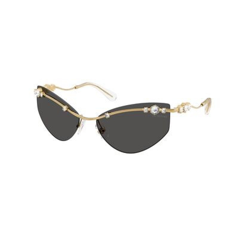 Sunglasses Swarovski SK 7039 400487 Gold / Dark Grey Polyamide Standard 61mm