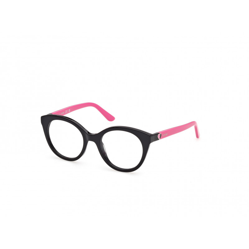Eyeglasses Guess GU 50396 005 Shiny Black / Dark Pink 46mm