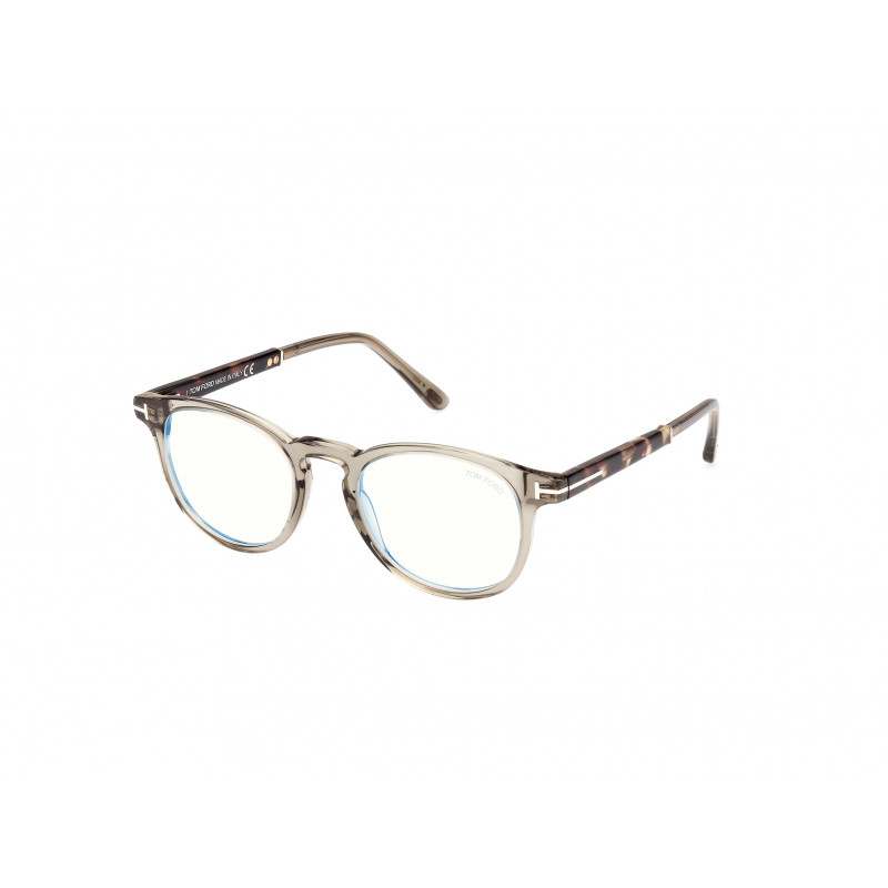 Eyeglasses Tom Ford FT 5891 -B 095 Shiny Dark Green / Coloured Havana 49mm