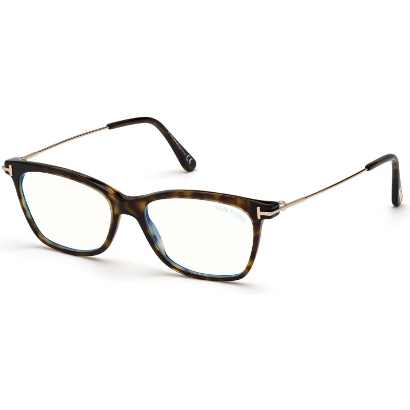 Eyeglasses Tom Ford FT 5712 -B 052 Dark Havana / Shiny Pale Gold 50mm