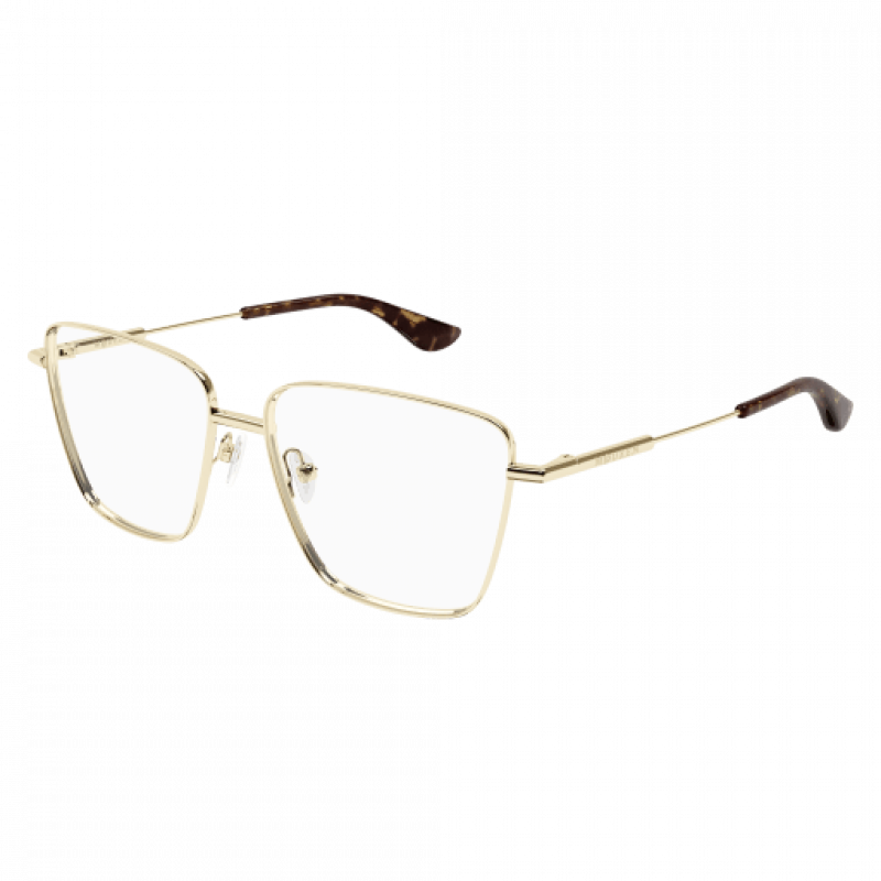 Eyeglasses Alexander McQueen AM 0503 O- 002 Gold / Transparent 55mm