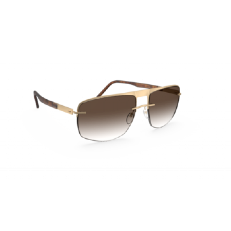 Sunglasses Silhouette Accent Shades 8738 7530 Gold / Vintage Havanna 60mm