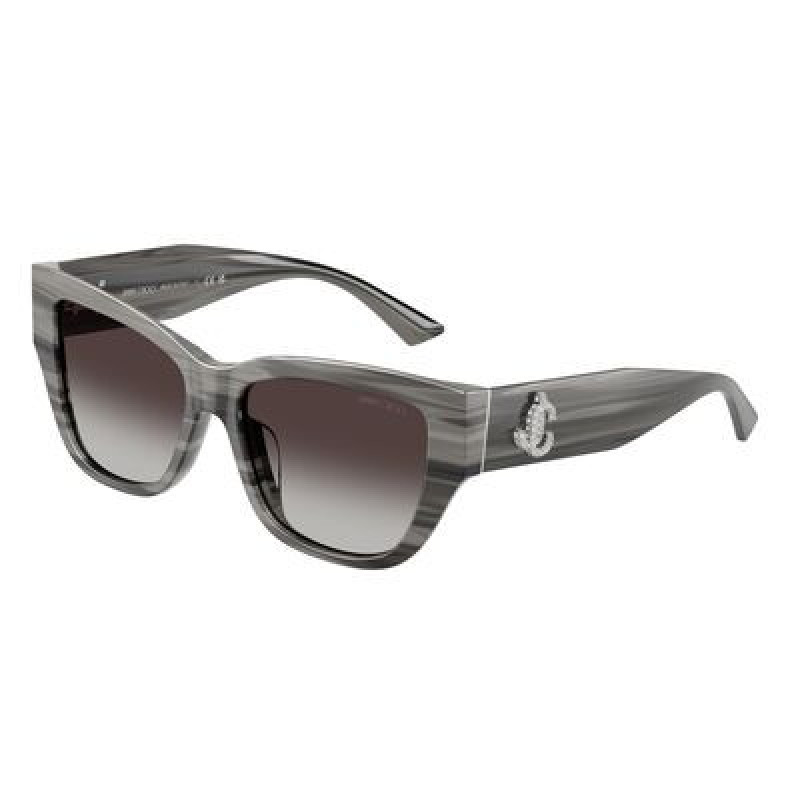 Sunglasses Jimmy Choo JC 5039 BU 50638G Striped Black / Gradient Gray Polyamide Standard 54mm