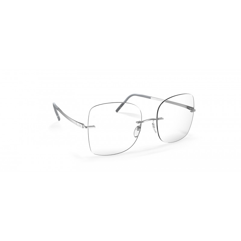 Eyeglasses Silhouette The Dawn Demo Rimless 5573 7100 Luminous Silver 56mm