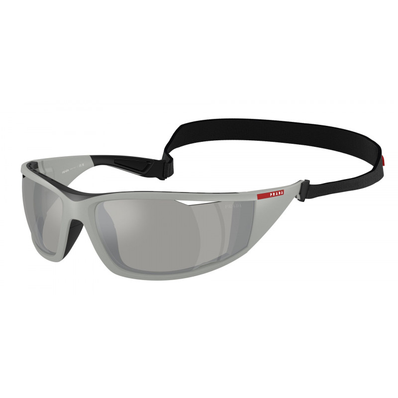 Sunglasses Prada Linea Rossa PS A 04 S 13Z05A Matte Iron Grey / Light Mirror Silver Polyamide Standard 85mm