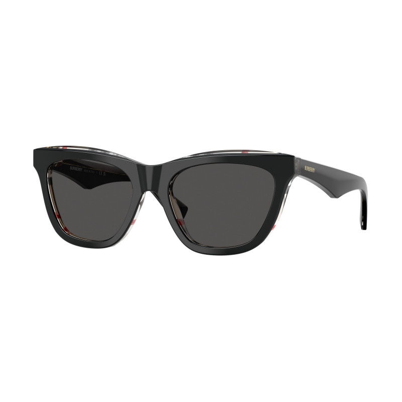 Sunglasses Burberry BE 4435 412187 Top Black On Vintage Check / Dark Grey Polyamide Standard 53mm