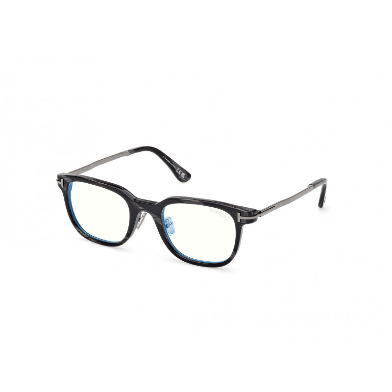 Eyeglasses Tom Ford FT 6022 -D-B Asian fit 063 Black Horn / Shiny Gunmetal 52mm