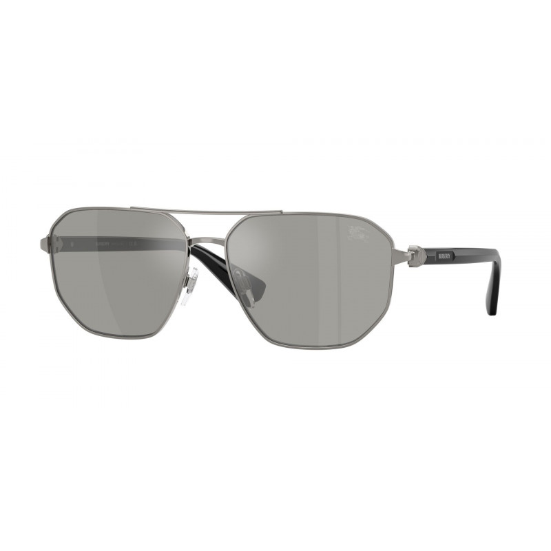 Sunglasses Burberry BE 3166 10036G Gunmetal / Light Grey Mirror Silver Polyamide Standard 60mm